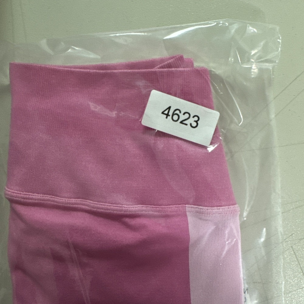Peloton Seamless Legging Womens Sz Medium Pink Cropped Cycling Athletic Comfort - Picture 9 of 9
